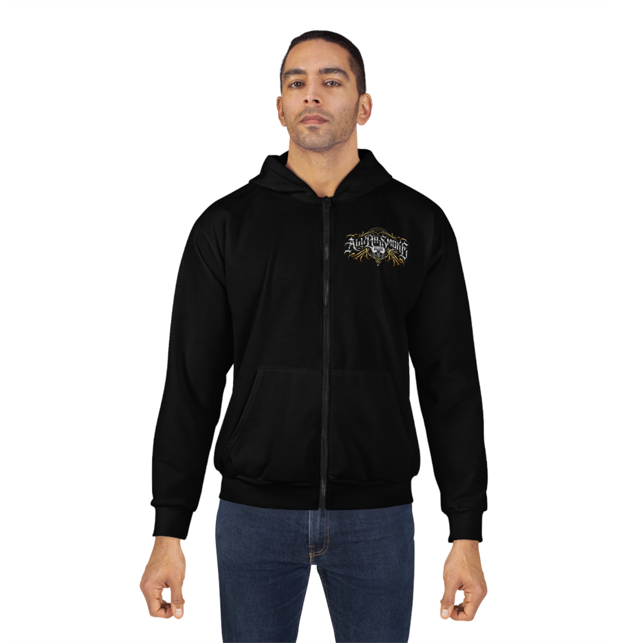 Super Sublime'd All Da Smoke Hoodie Unisex Zip Hoodie (AOP)