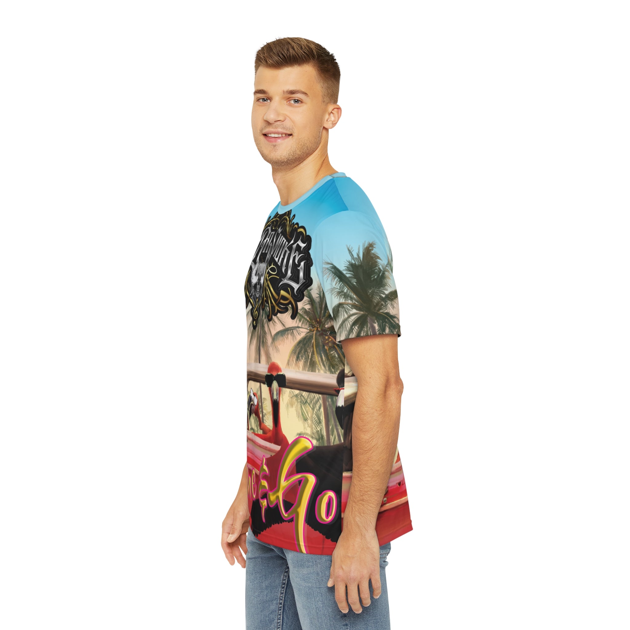 Flame & Go Allover All Da Smoke Print T-Shirt (Dye Sublimation)