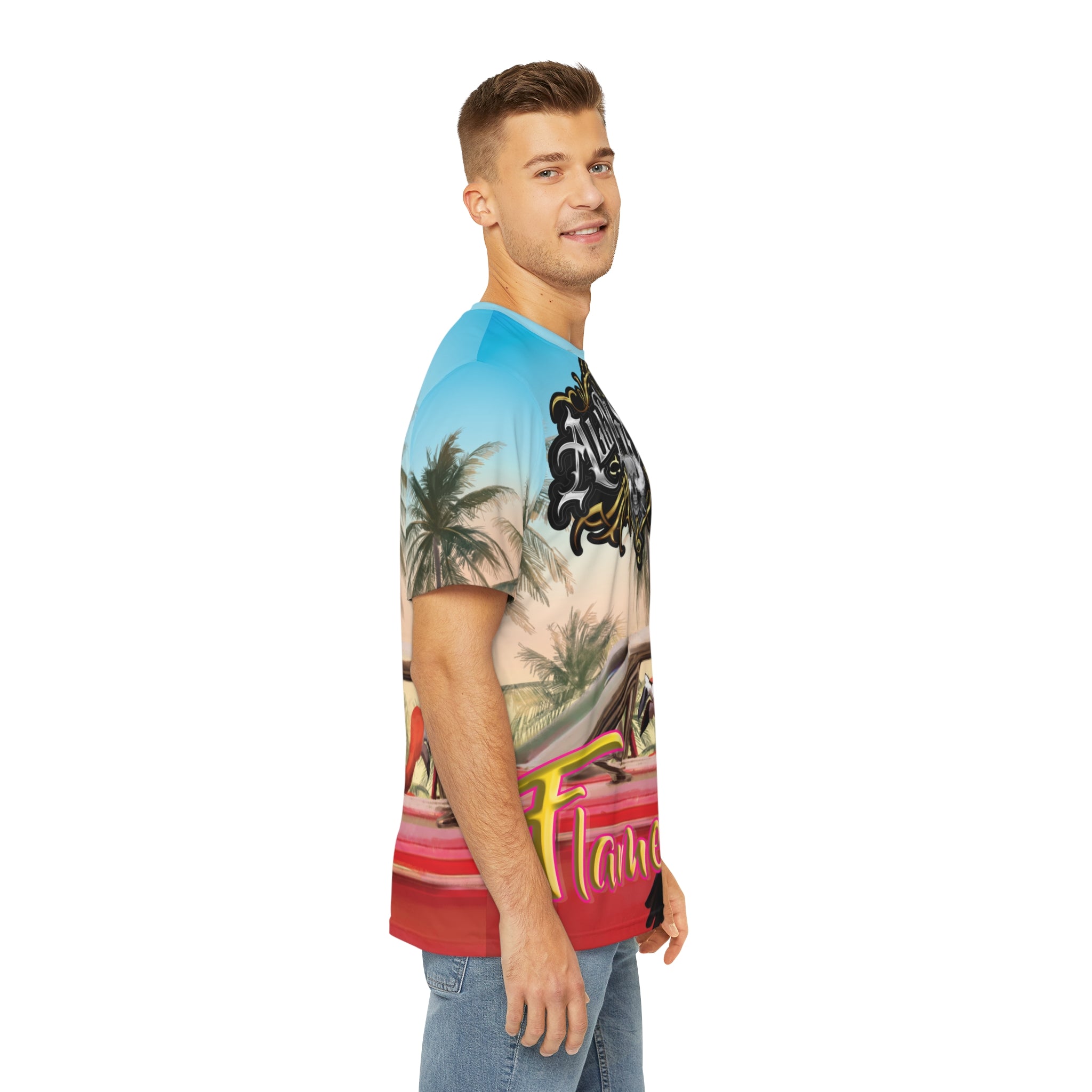 Flame & Go Allover All Da Smoke Print T-Shirt (Dye Sublimation)