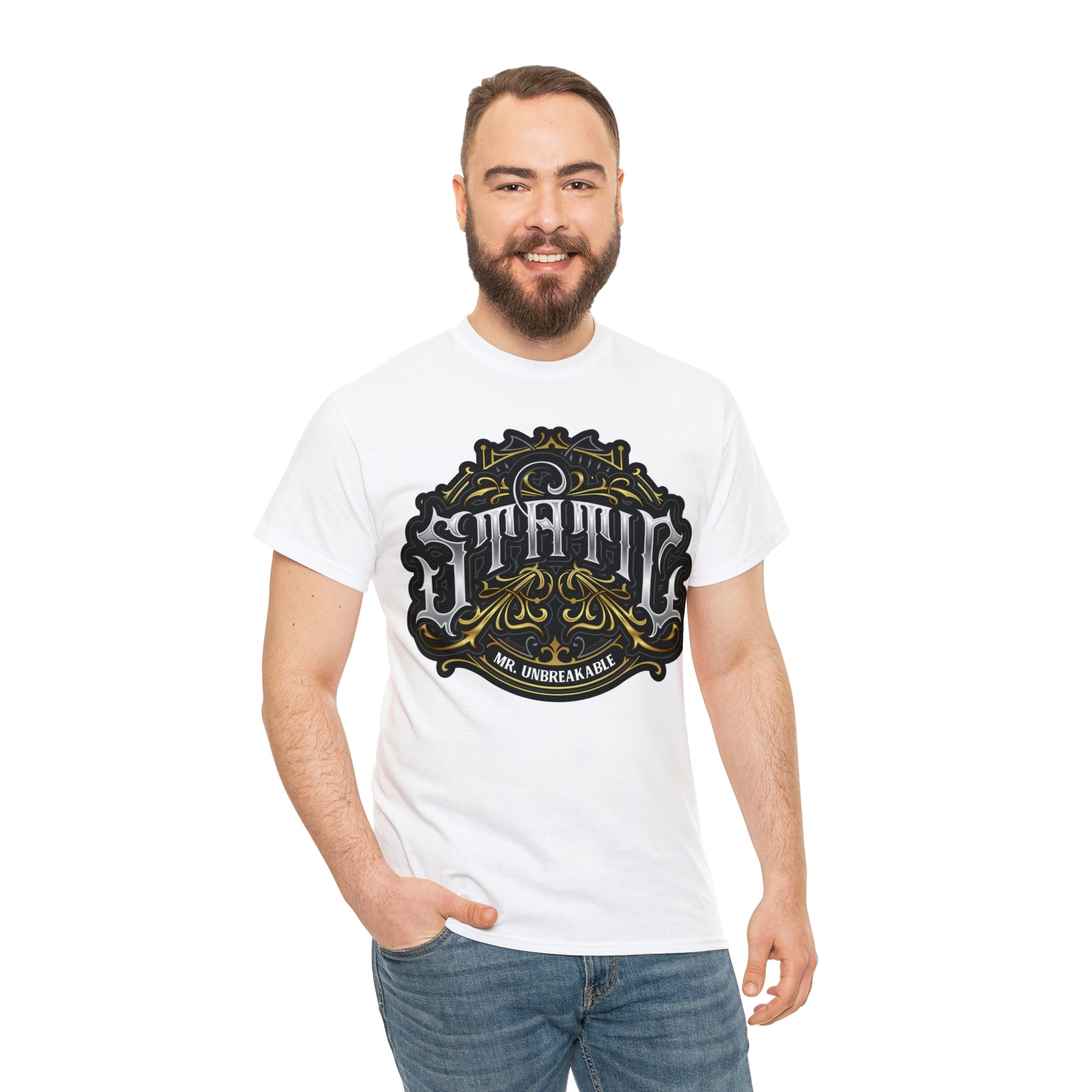 Static Mr. Unbreakable Unisex Heavy Cotton Tee